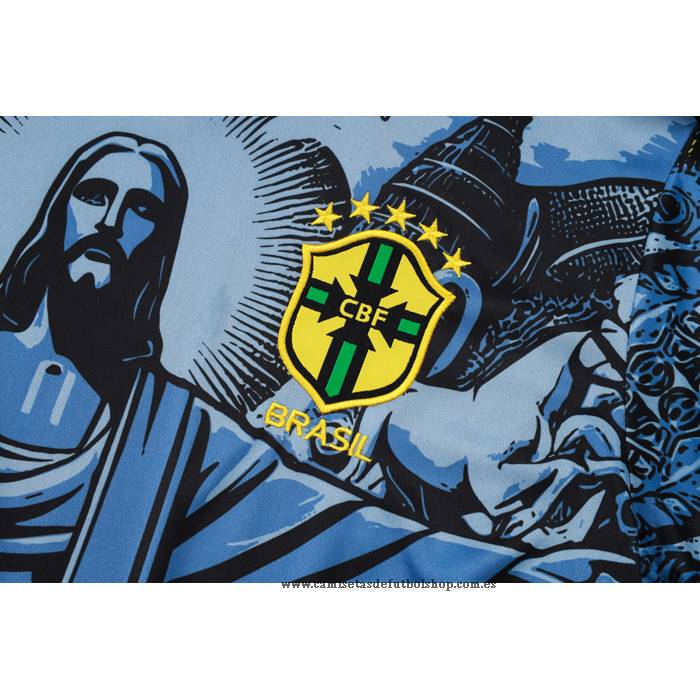 Chandal del Brasil Jesus 24-25 Manga Corta Azul - Pantalon Corto